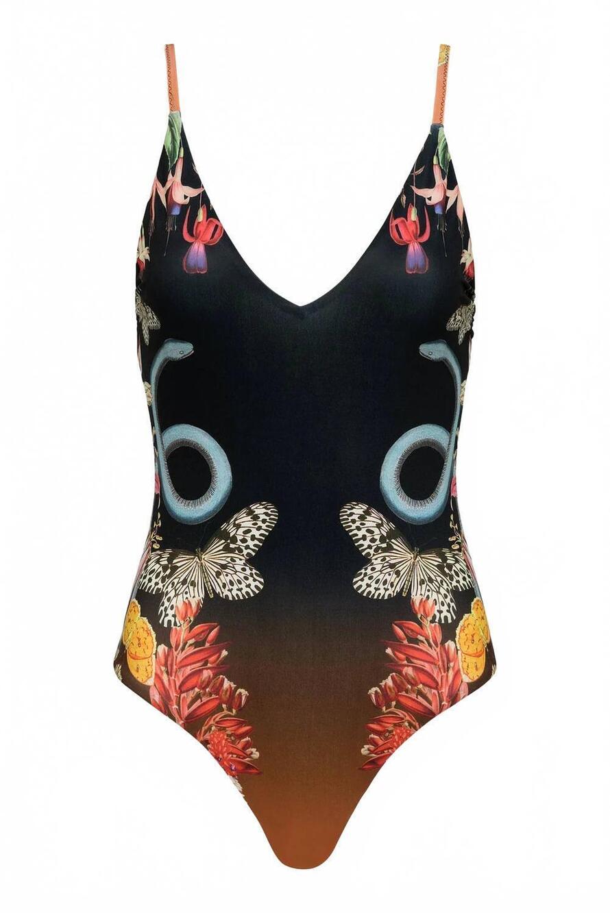 NEW CAROLINA K women's marietta one piece in snake butterfly